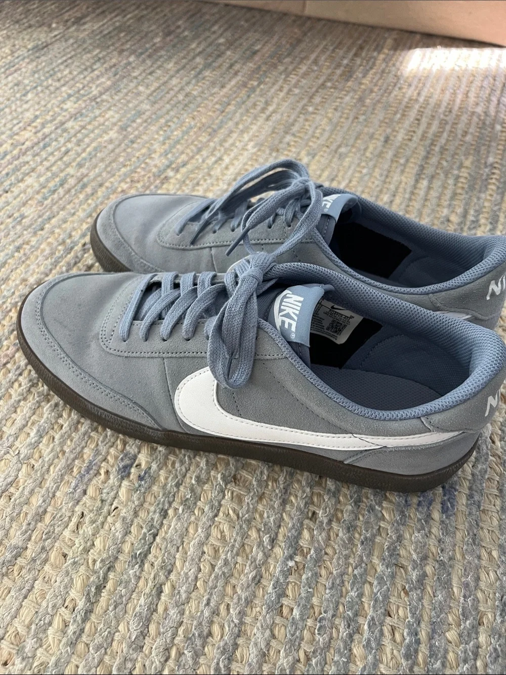 Mens Nike Killshot Light Grey Blue Suede Sneakers